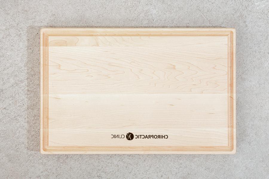 personalized cutting board with juice groove in maple